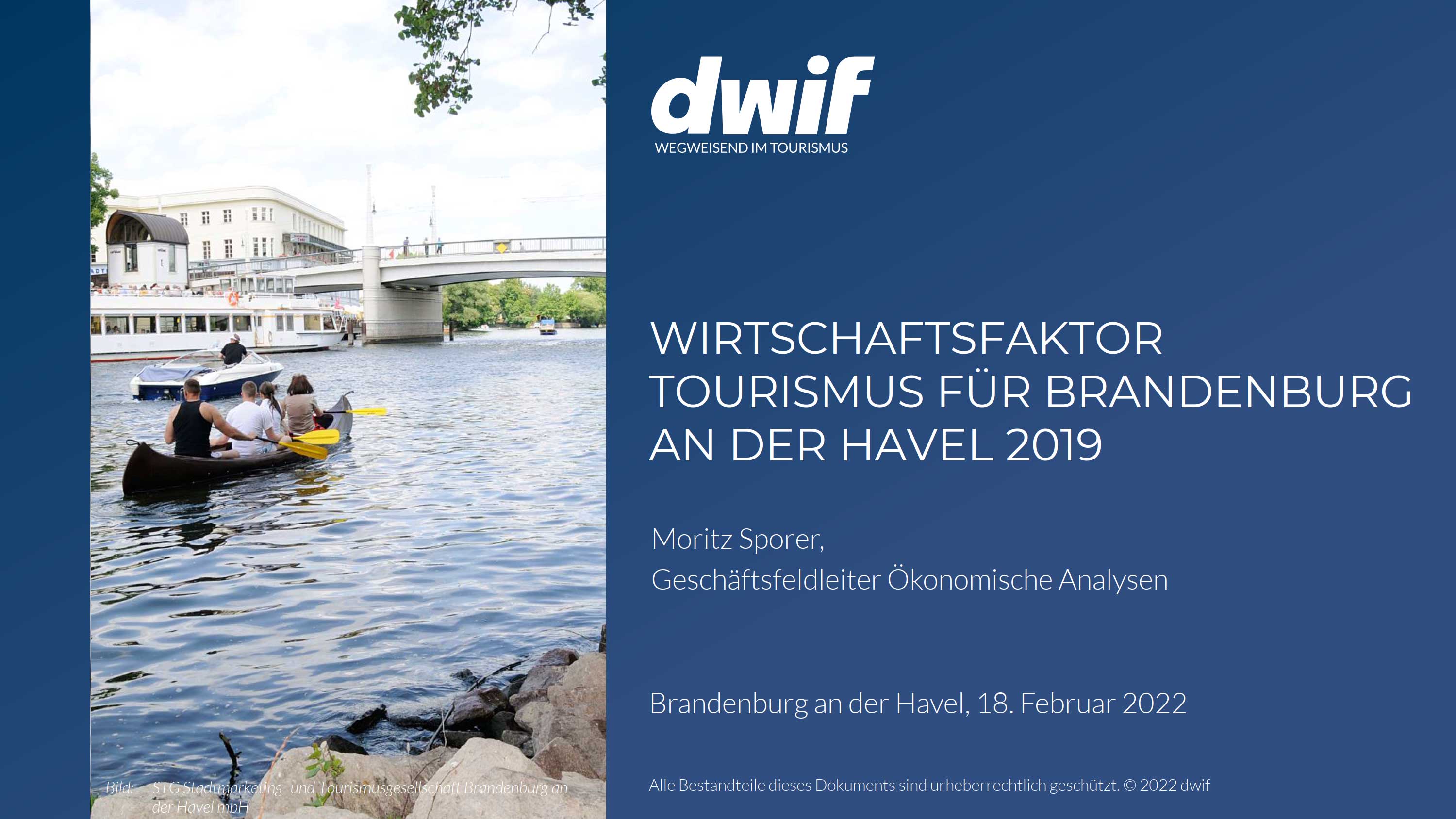 dwif: Wirtschaftsfaktor Tourismus Brandenburg an der Havel Cover